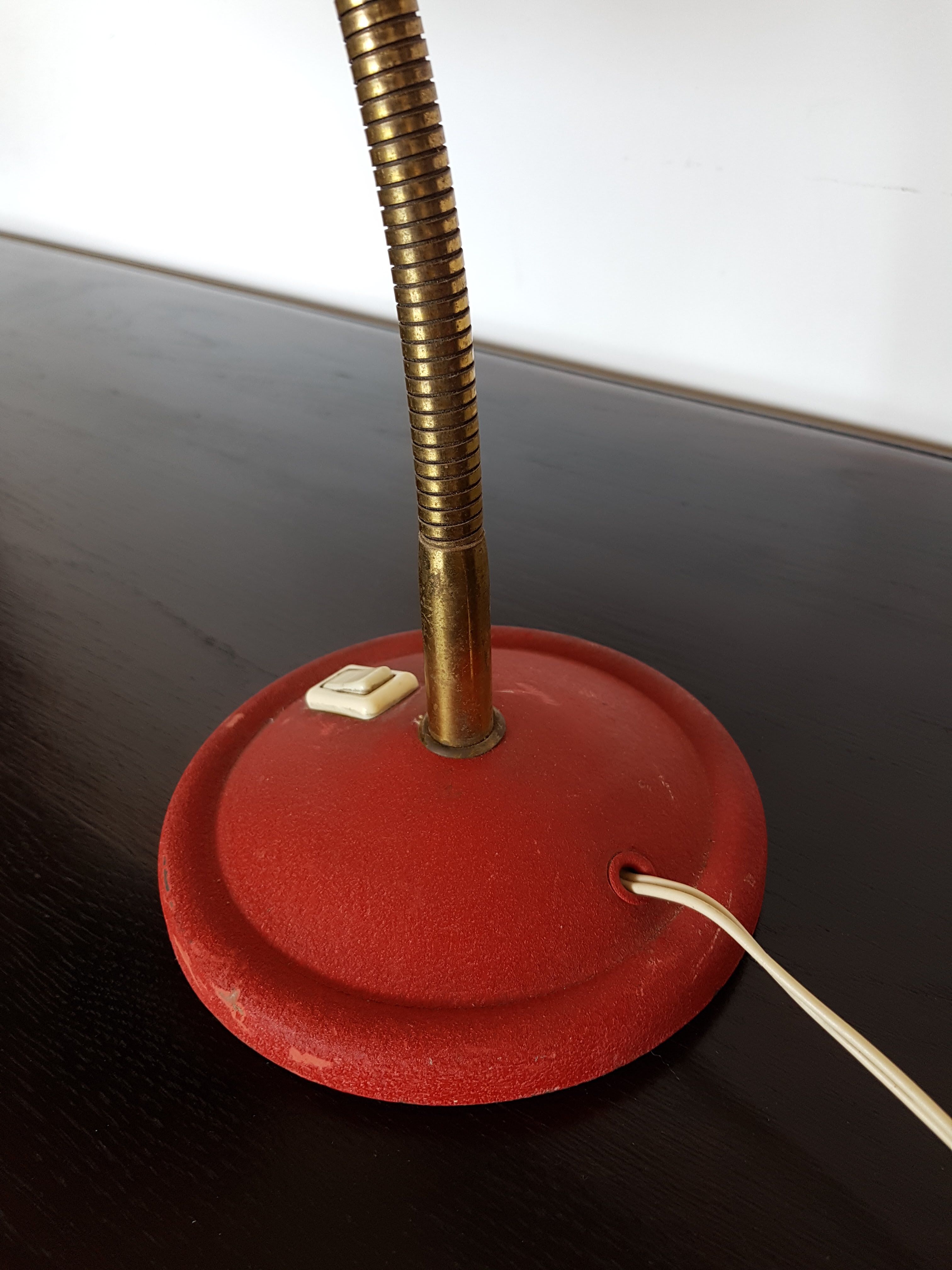 Vintage brass and metal desk lamp