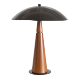 Vintage lamp Aluminor wooden foot art style vintage art deco 80s