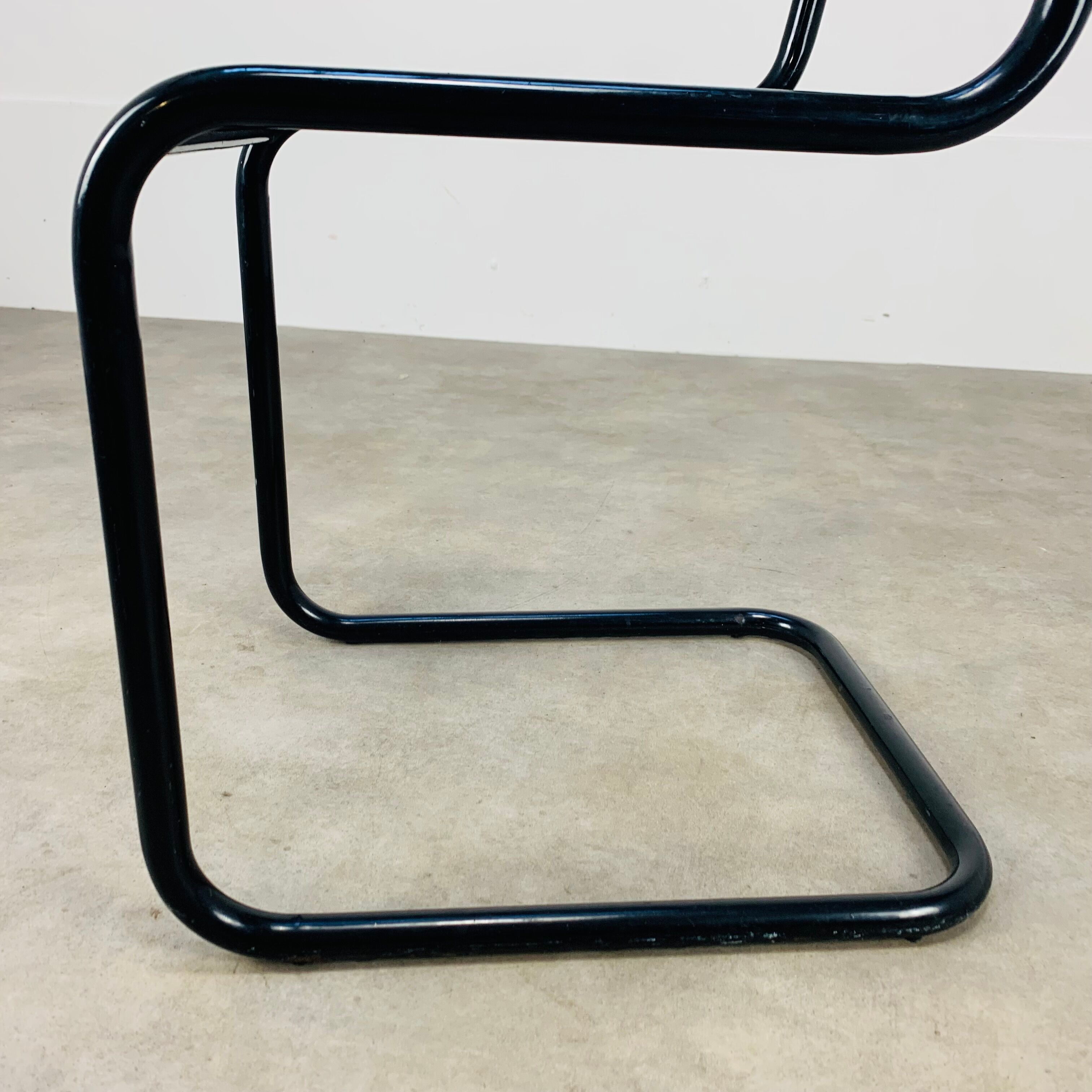 80s perforated metal Cantilever chair