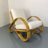Fauteuil en rotin de Rohé Noordwolde, années 1950