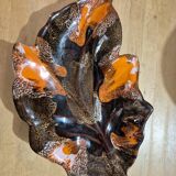 Large "Feuille" dish Vallauris Vintage 1963 - Glazed ceramic 42cm