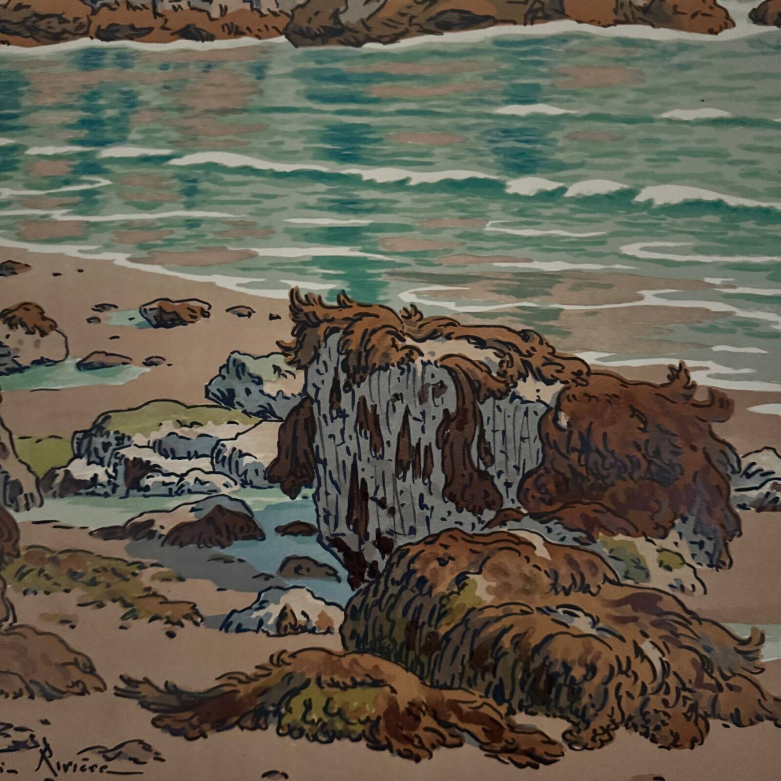 Lithograph by Henri Rivière Aspects of Nature - The Sea