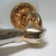 Hand sconce golden metal patinated opaline vintage