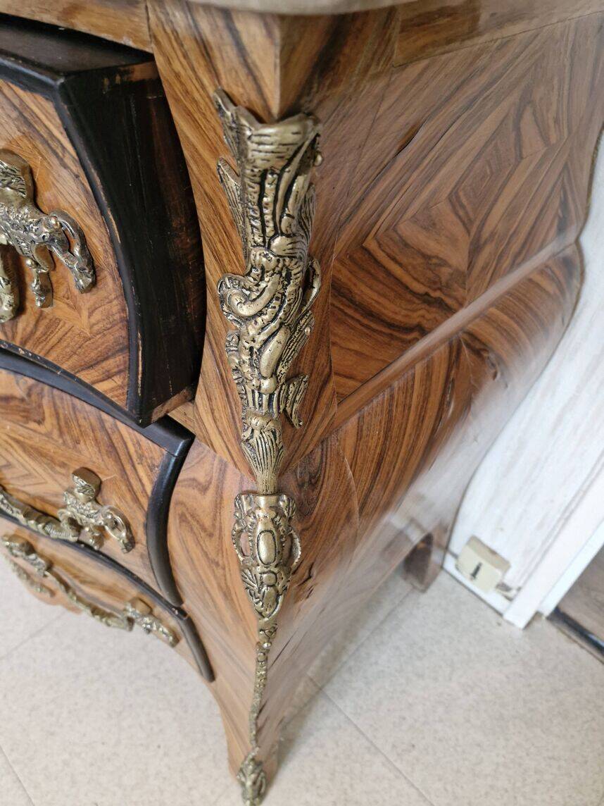 Louis XV style commode with marble.