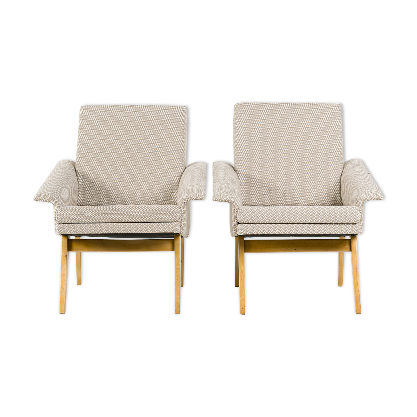 Set of 2 armchairs by Miroslav Navratil for Jitona, 1960s
