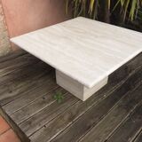 Travertine coffee table