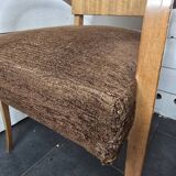 Vintage walnut bridge chairs