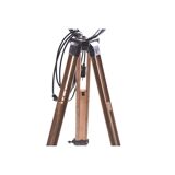 Old industrial spot on wooden tripod | vintage spot on 3 leg | tripod floor lamp