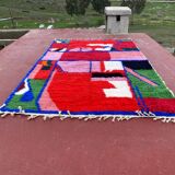 Contemporary Beni Ouarain Rug 300x200 cm – Multicoloured Abstract Patterns