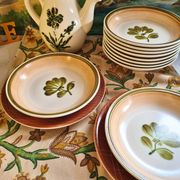 Set of 5 Gien Kandy model deep plates.