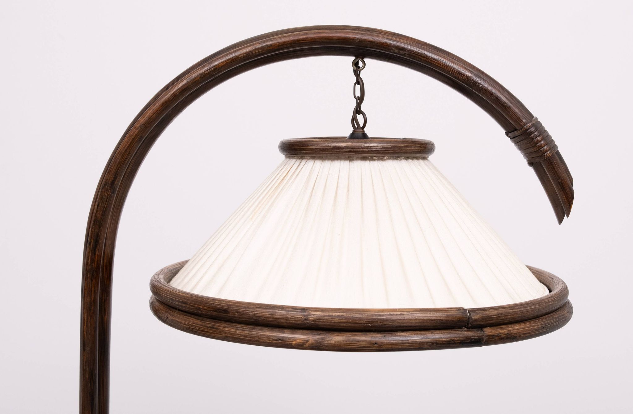 Fantastic Rattan Floor lamp and table 1970s