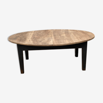 Black patinated base coffee table