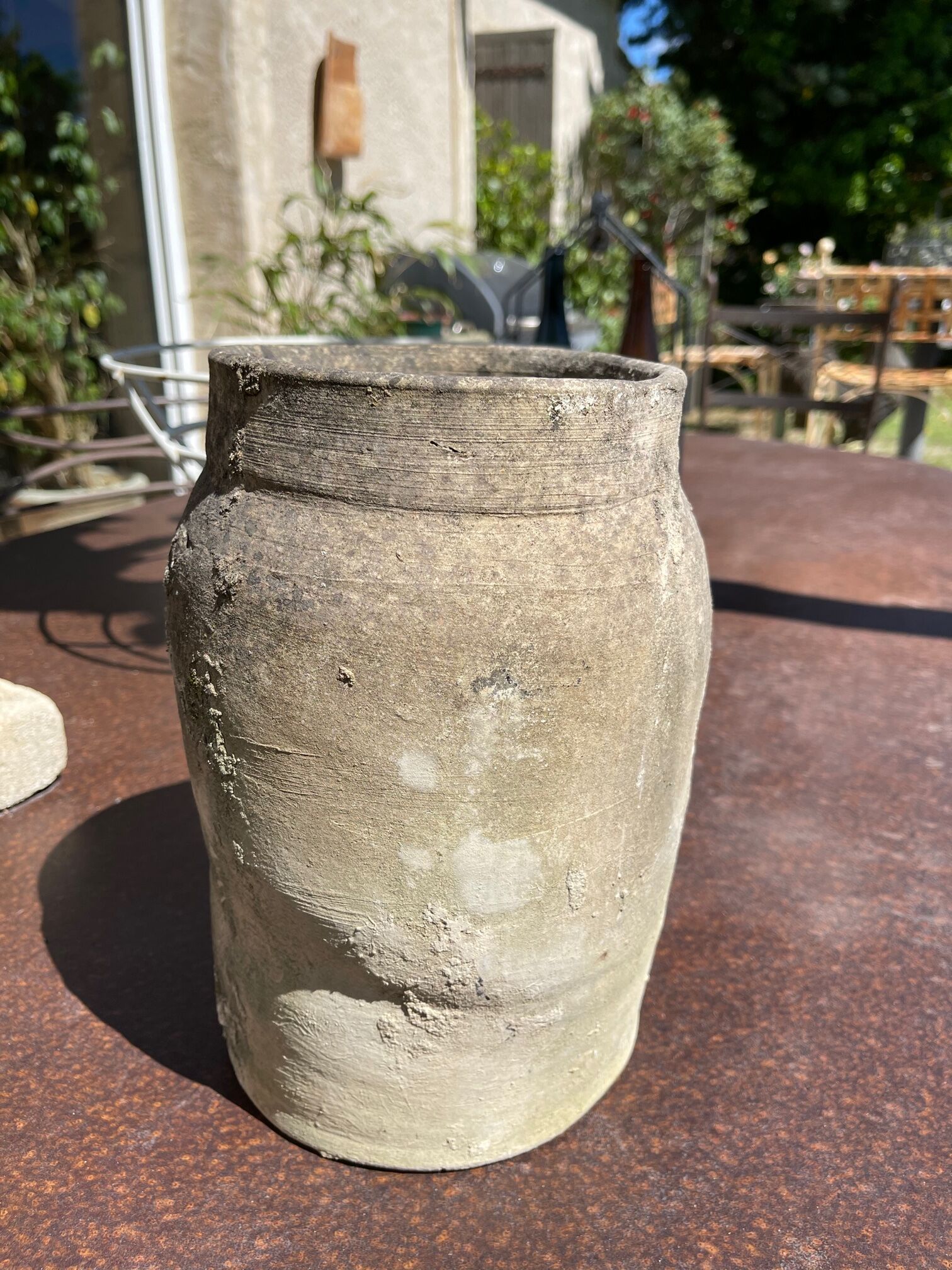 Old terracotta jar
