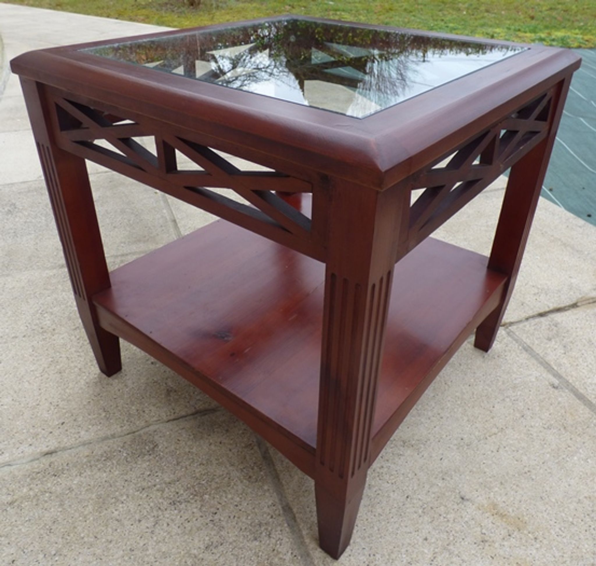 Table end of sofa in exotic wood