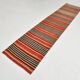 Runner Vintage Rayé – Tapis Kilim Graphique Tissé Main, 77x360 Cm