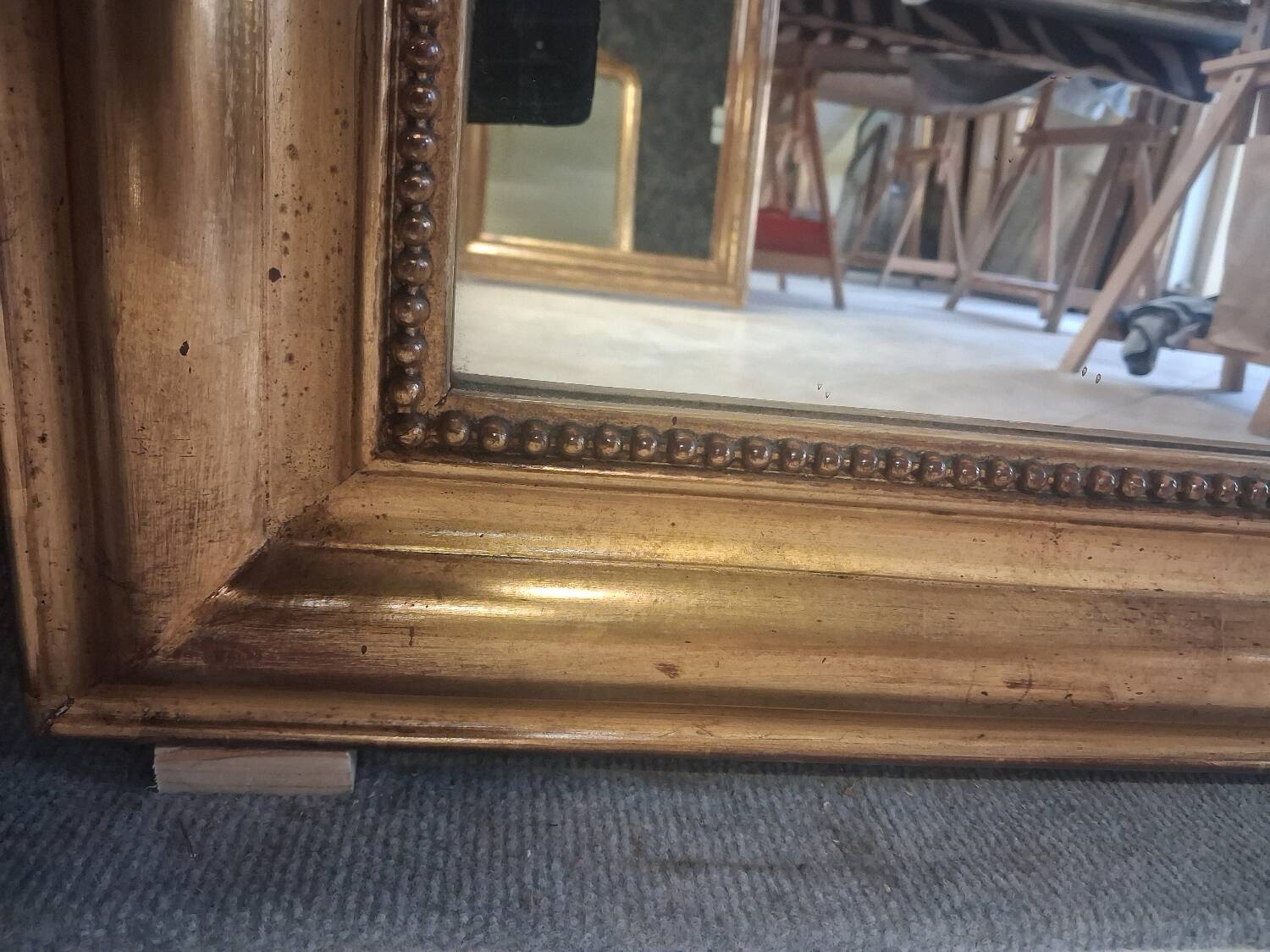 Louis Philippe mirror with pediment 154 x 98