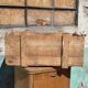 Industrial box in raw fir wood shipping SNCF bicycle equipment Necto 50s 1950s