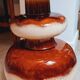 Vintage ceramic floor lamp with its lampshade