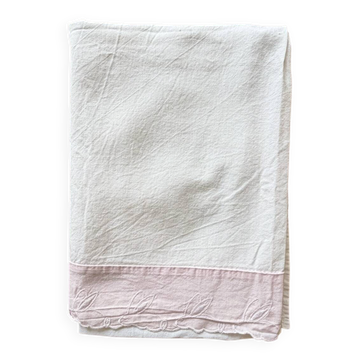Children's bed sheet, baby, vintage antique linen