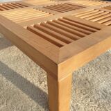 Coffee table 9 openwork checkerboards in solid beech
