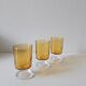 Lot de 3 verres à pied ambrée