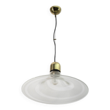 Mid-Century Modern Italian Murano Spiral Glass Pendant Lamp, 1970s