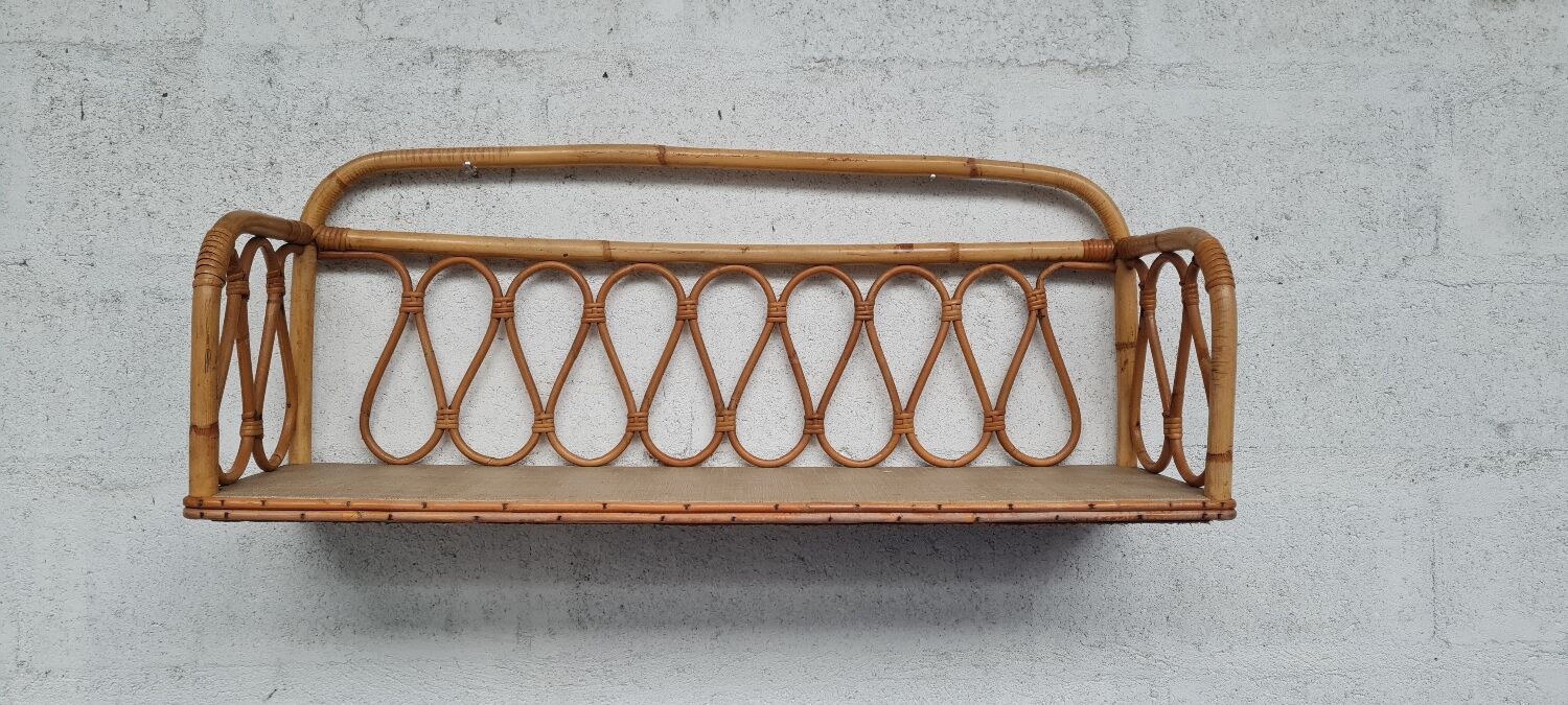 Rattan shelf 1960