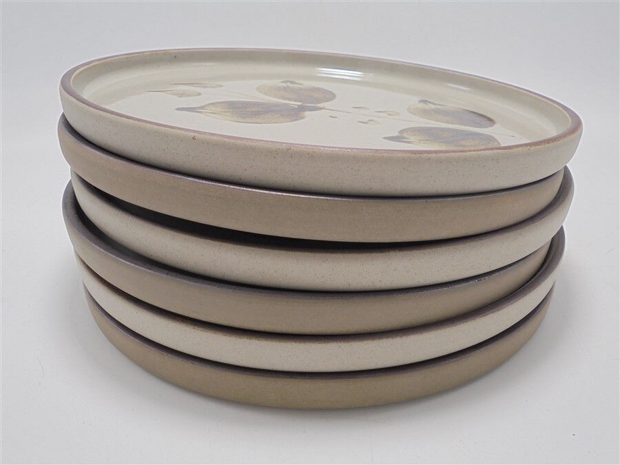 Série de 6 assiettes à dessert en grès