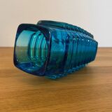Vase en verre pressé “radiateur” de Frantisek Vizner, années 1960.