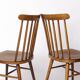 Pair of Vintage Spindle Back Chairs – 1970s Beech Wood, Restored