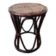 Tabouret/Sellette en rotin et cannage vintage - Années '60/'70