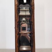 Louis XV style wall display cabinet in walnut, France mid-20th century.