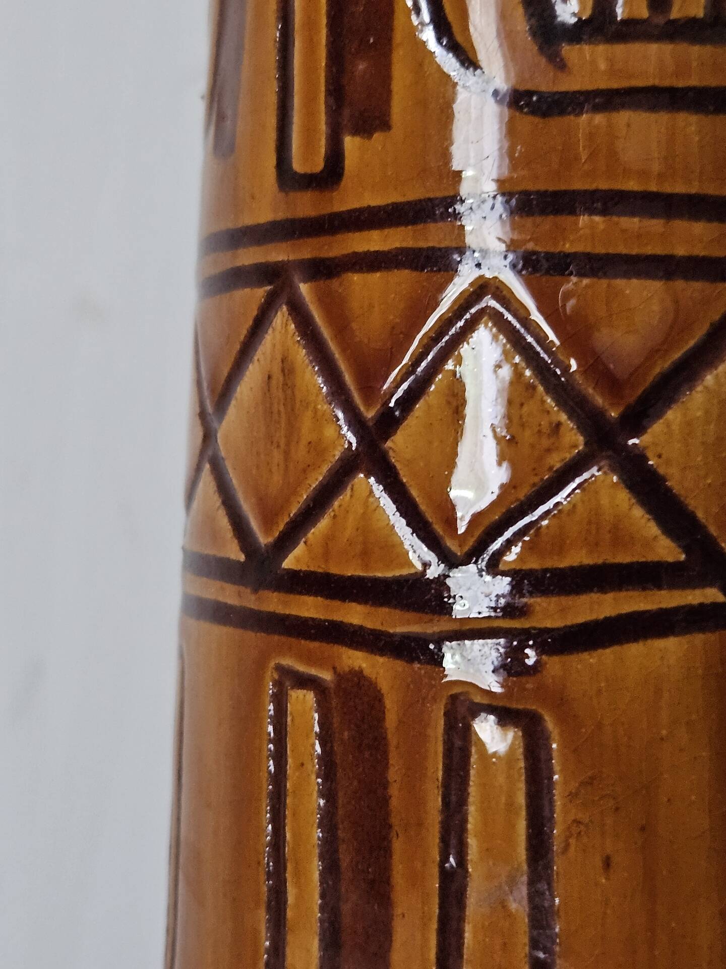 Vase bouteille italien signé, 1950-60