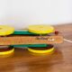 Grasshopper-shaped toy on wheels - 1950s/60s