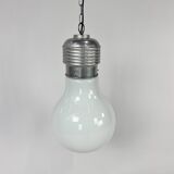 Vintage pendant lamp oversized light bulb by nuova elleluce, 1970