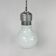 Vintage pendant lamp oversized light bulb by nuova elleluce, 1970