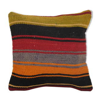 Striped turkish kilim pillow