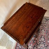 Serving trolley, rolling table with 2 wooden shelves