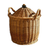 Demijohn covered with wicker