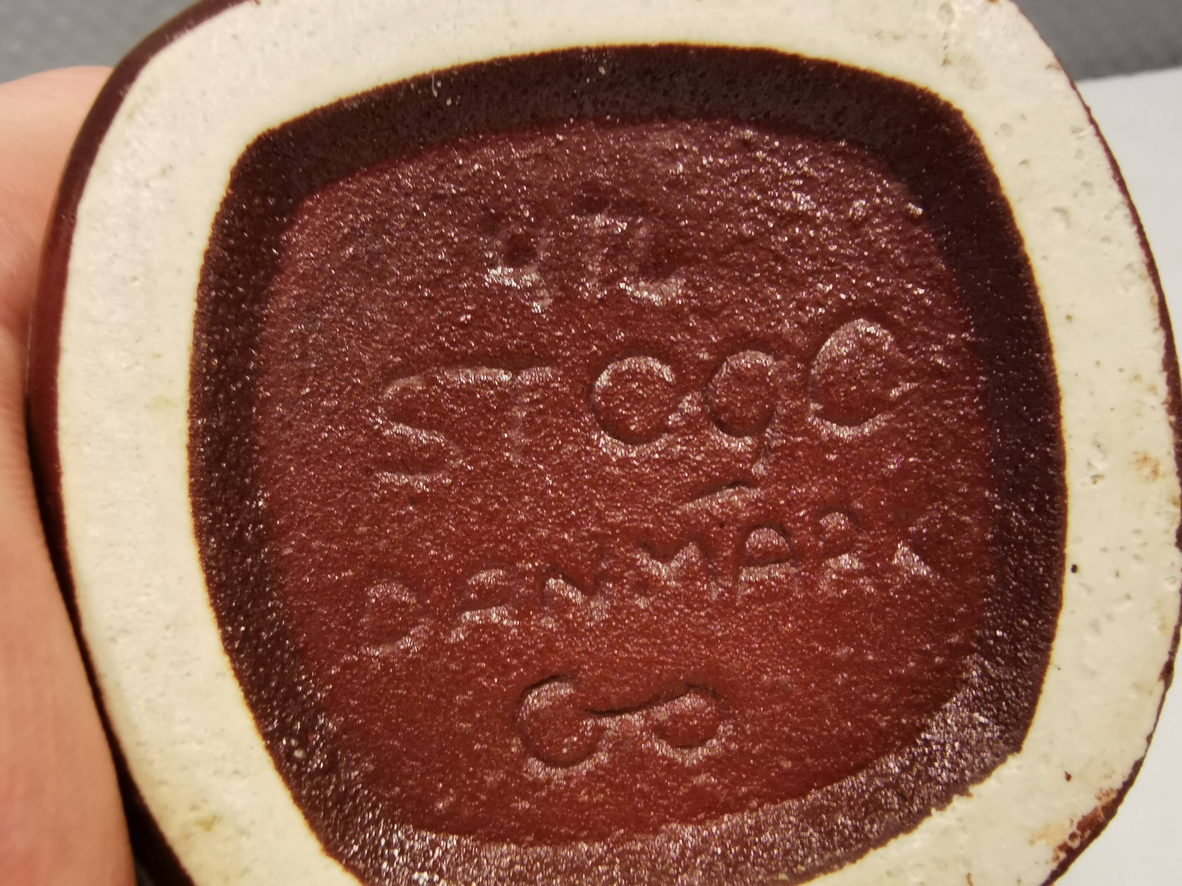 Vase in several shades of blue, from Danish stogo art pottery