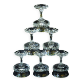 Villeroy & Boch Set of Lucretia 1970s liqueur glasses  Villeroy & Boch Lucretia liqueur set
