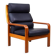 Vintage Teak Armchair High-Back Mid Century Danish