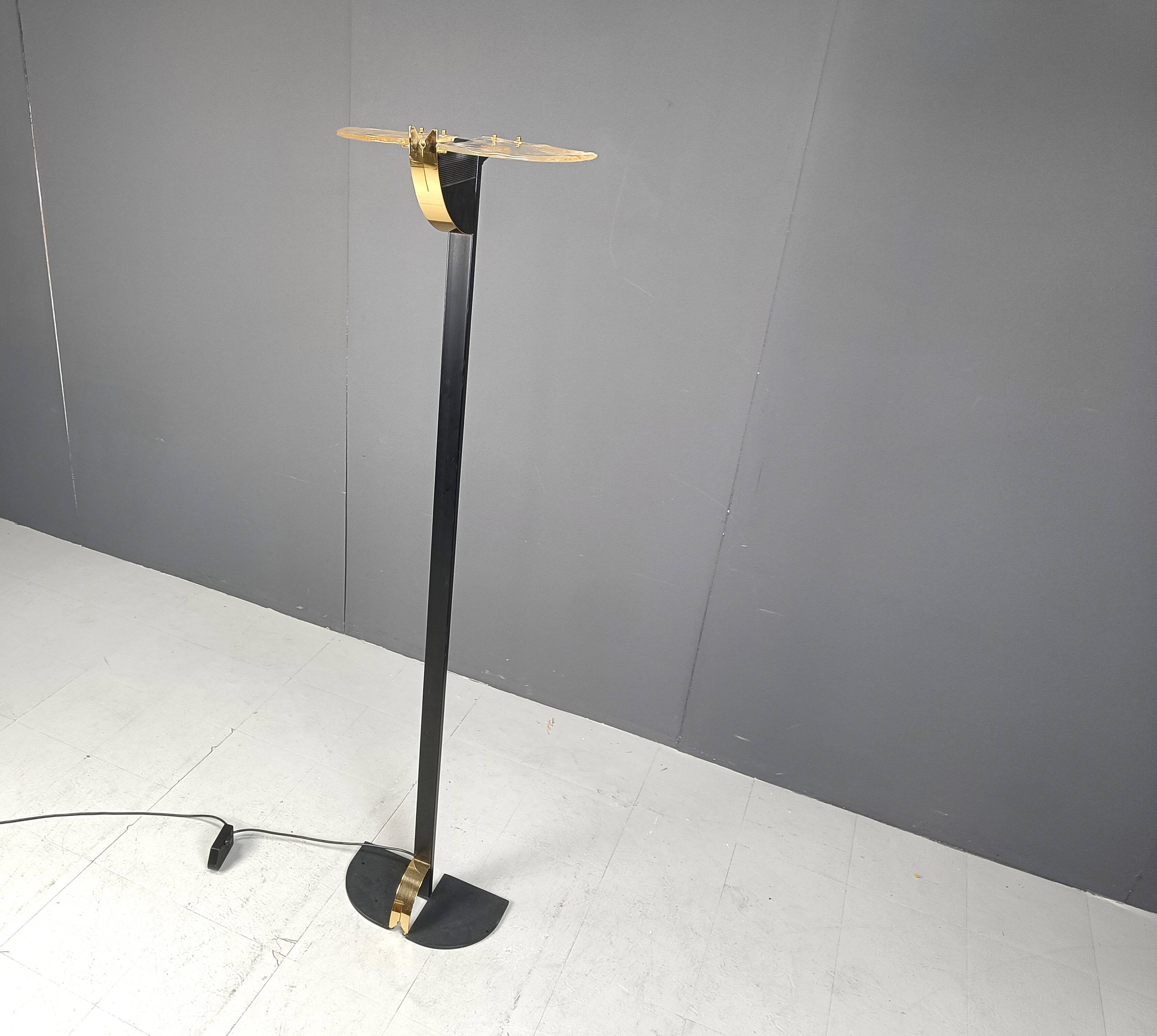 Vintage murano glass floor lamp, 1980s
