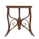 Antique Thonet design side table from the early 20th century with a natural stone top