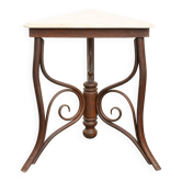Antique Thonet design side table from the early 20th century with a natural stone top