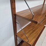 Teak shelving system, marked made in Denmark, 1960.