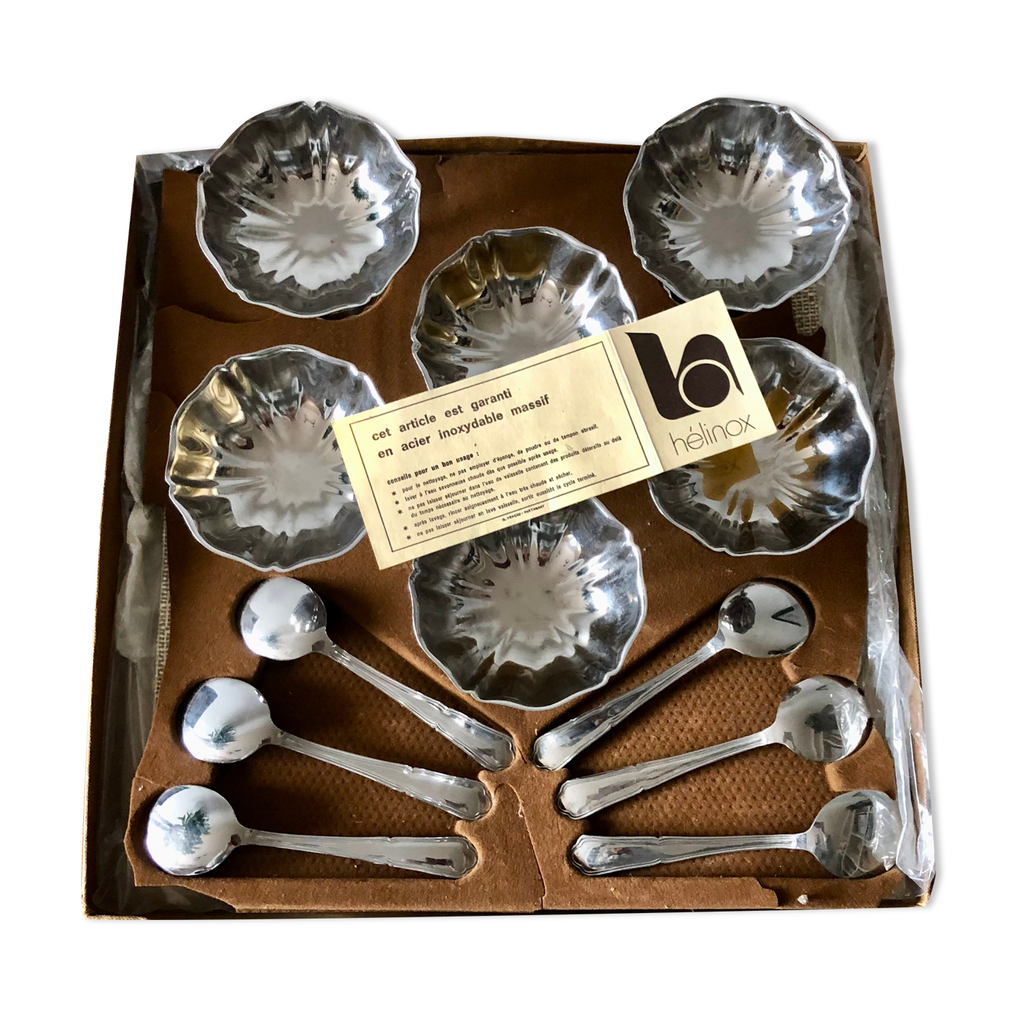 Ice cup box spoons and tray