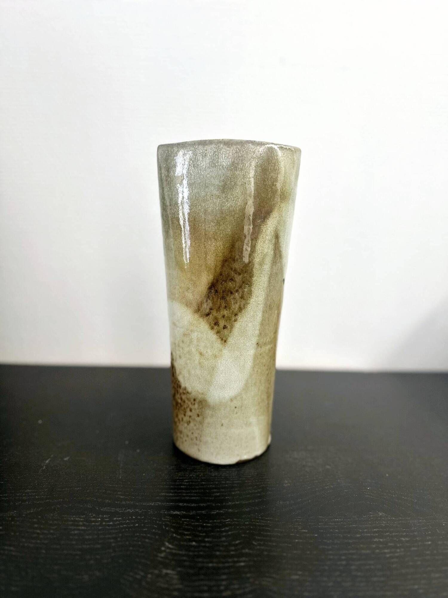 Slender ceramic vase in the style of Marcel Piot 1960s/70s