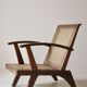 Fauteuil en bois et cannage, 1954