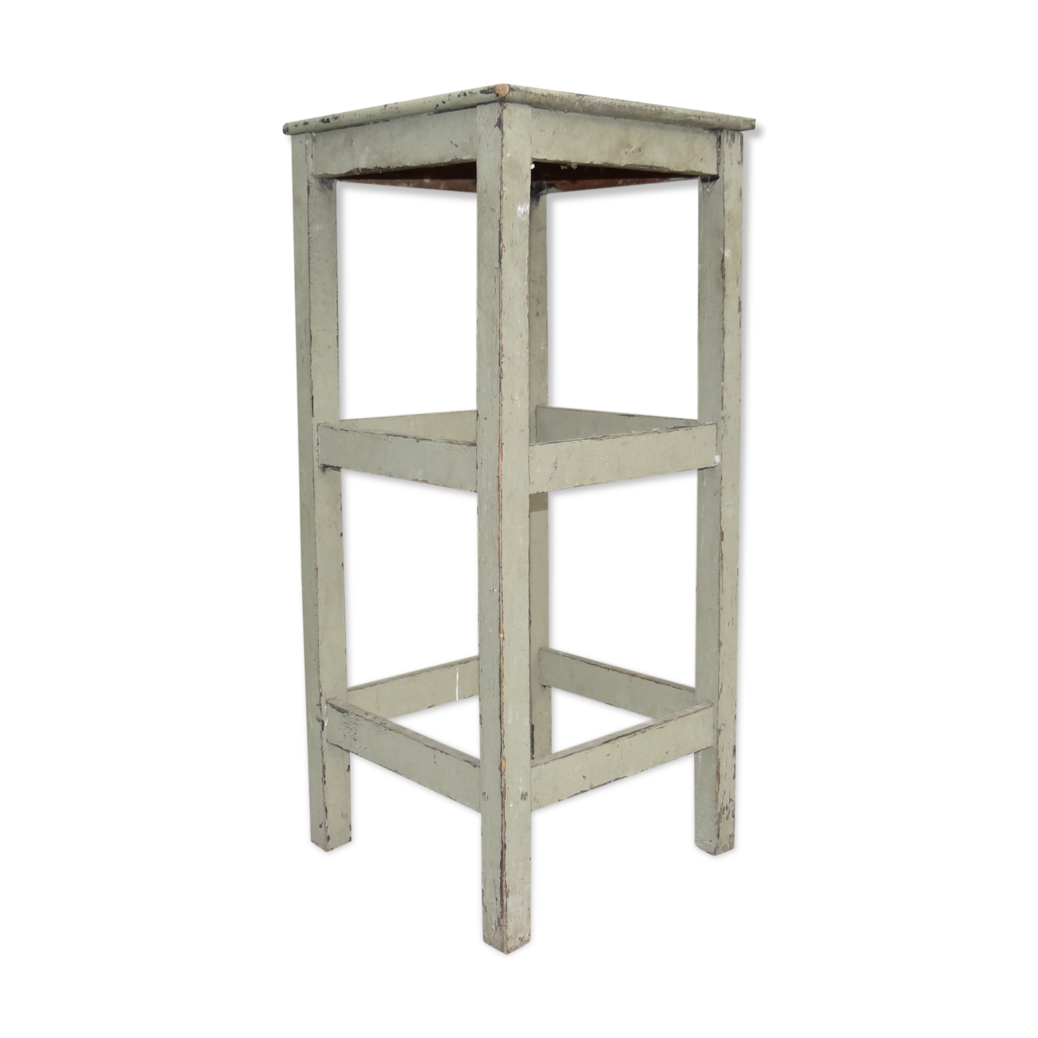 40-50 year workshop stool beautiful patina